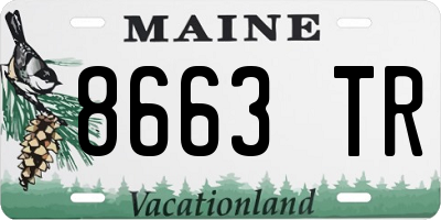 ME license plate 8663TR