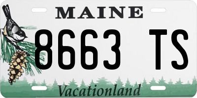ME license plate 8663TS