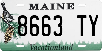 ME license plate 8663TY