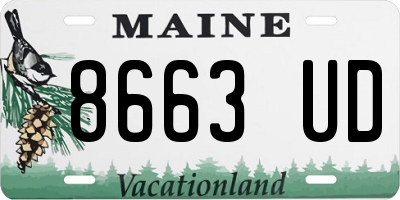 ME license plate 8663UD