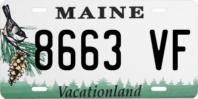 ME license plate 8663VF