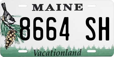 ME license plate 8664SH