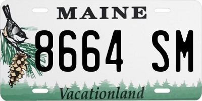 ME license plate 8664SM