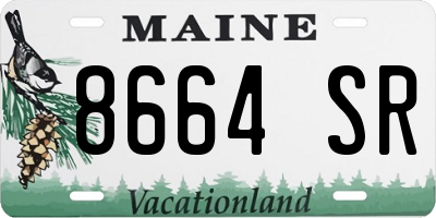 ME license plate 8664SR