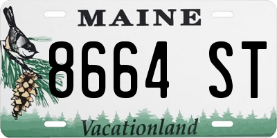 ME license plate 8664ST