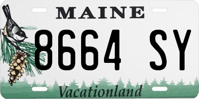 ME license plate 8664SY