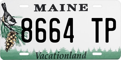 ME license plate 8664TP