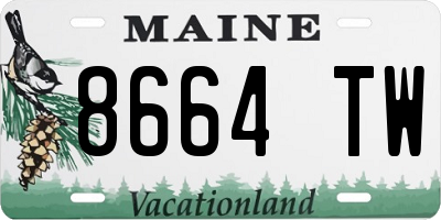 ME license plate 8664TW
