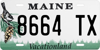 ME license plate 8664TX
