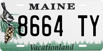 ME license plate 8664TY