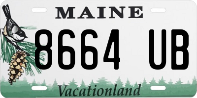 ME license plate 8664UB