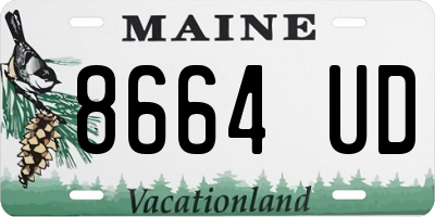 ME license plate 8664UD
