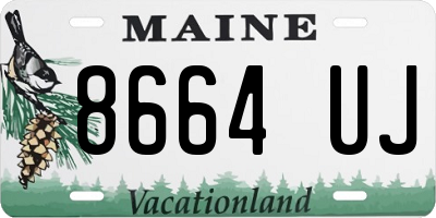 ME license plate 8664UJ