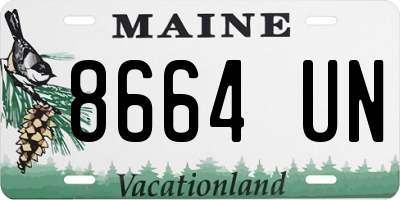 ME license plate 8664UN