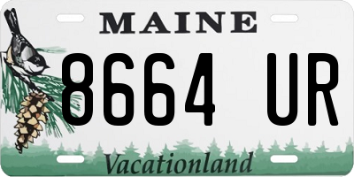 ME license plate 8664UR