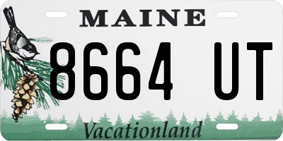 ME license plate 8664UT