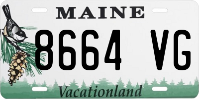 ME license plate 8664VG