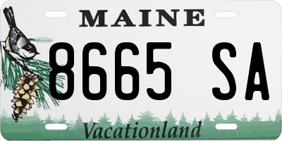 ME license plate 8665SA