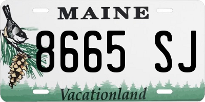 ME license plate 8665SJ