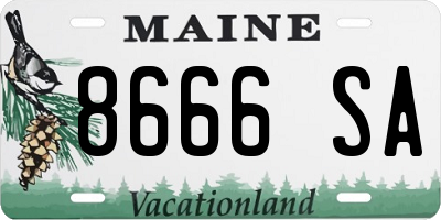 ME license plate 8666SA