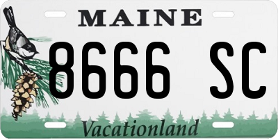 ME license plate 8666SC