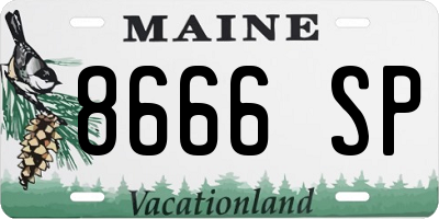ME license plate 8666SP