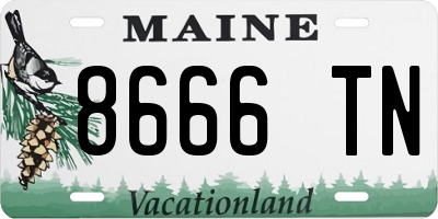 ME license plate 8666TN