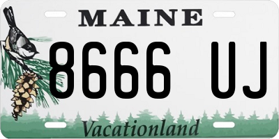 ME license plate 8666UJ