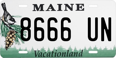 ME license plate 8666UN