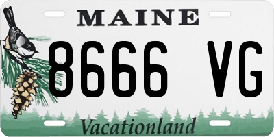 ME license plate 8666VG