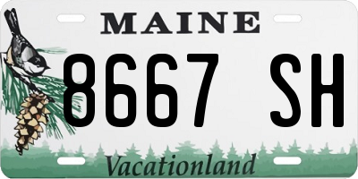 ME license plate 8667SH