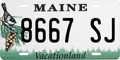 ME license plate 8667SJ