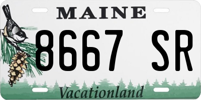 ME license plate 8667SR