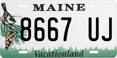 ME license plate 8667UJ