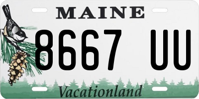 ME license plate 8667UU