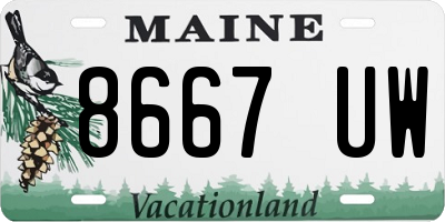 ME license plate 8667UW