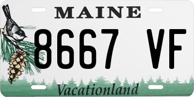 ME license plate 8667VF