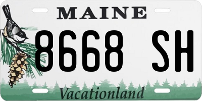 ME license plate 8668SH