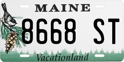 ME license plate 8668ST