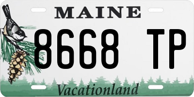 ME license plate 8668TP