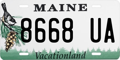 ME license plate 8668UA