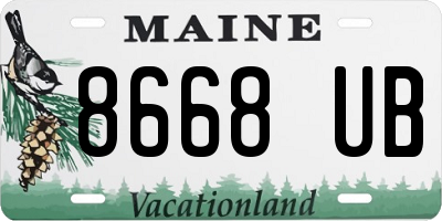 ME license plate 8668UB