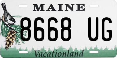 ME license plate 8668UG