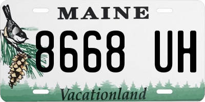ME license plate 8668UH