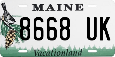 ME license plate 8668UK