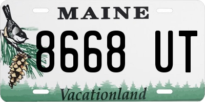 ME license plate 8668UT