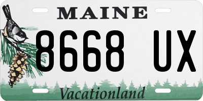 ME license plate 8668UX