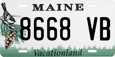 ME license plate 8668VB