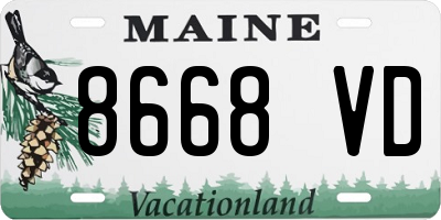 ME license plate 8668VD