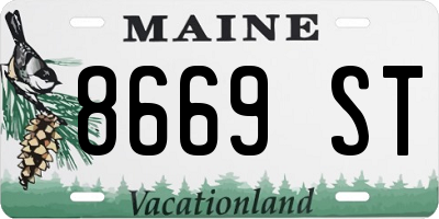ME license plate 8669ST
